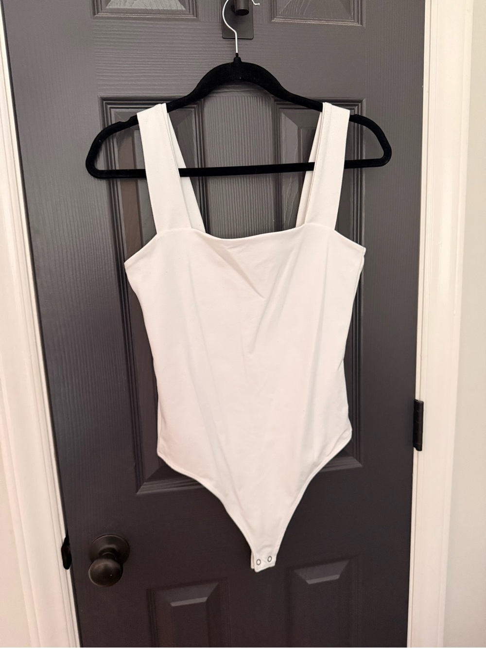 Abercrombie & Fitch | White, Square-Neckline Bodysuit